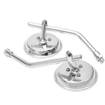 Zrcátko v chromovaném kulatém retro stylu pro motocykl Harley Thruxton Bonneville