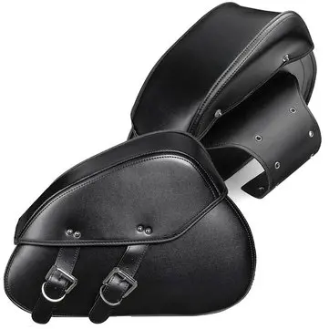 Velká černá PU kůže motocyklová nástrojová taška zavazadla Saddlebags pro Harley v velikosti Large