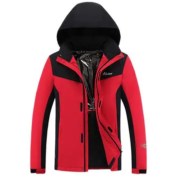 Elektrická vyhřívaná bunda zimní kapucí Motorcykl Outdoor Camping Termální jezdectvo Kabát