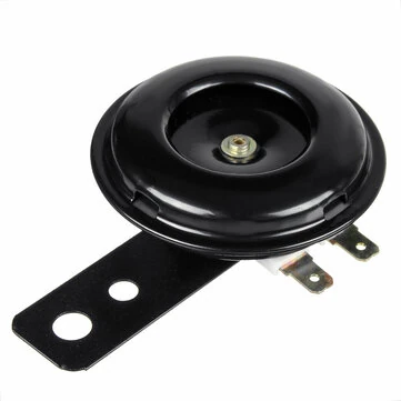 Univerzální kompaktní černý klakson pro motocykly, skútry, mopedy, čtyřkolky, značka nový univerzální klakson motocyklu.