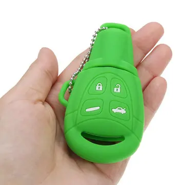 4 Knapper Silikone Fjernbetjent Nøgle Etui Cover Skal Hud Til Saab 9-3 9-5 03-15