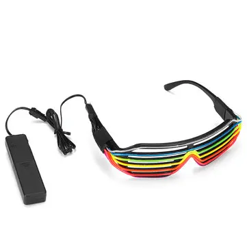 LED Glow EL Briller Party Blinkende Festival Neontråd Bar Party Light Up Blink Skibriller