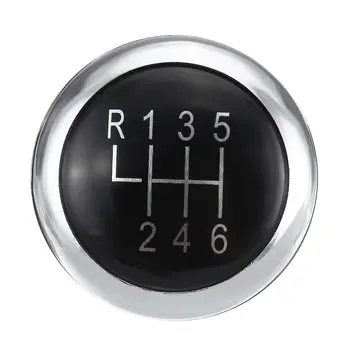 6-trins gearstangsknap Cap Chrome Badge Emblem Trim til VW Passat B6 B7 CC