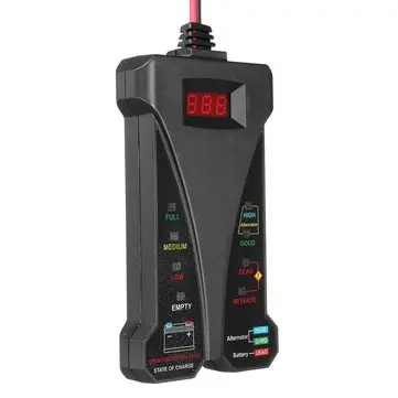 Bærbar 12V digital batteritest opladningssystemanalyzer med LED-display