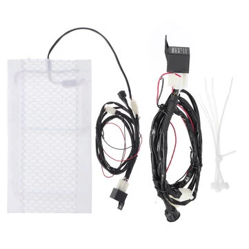 12V Carbon Fiber Varme Puder Motorcykel Vinter Opvarmet Sæde Med Rund Skifte Scooter ATV UTV Universal