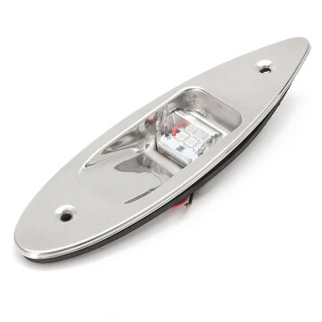 12V Rød Grøn Bådsignal Lys Side LED Navigationsindikator Flush Mount Lampe