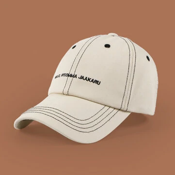 Unisex Bomuld Brevmønster Broderi Kontrastfarve Syning Mode Solhatte Baseballkasketter