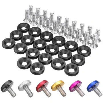 20 stykker CNC aluminium kofanger skive bolt-dress up kit M6x15mm