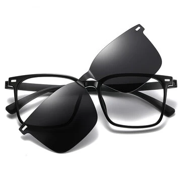 Magnetiske solbriller til mænd kvinder mode firkantet let udendørs UV400 solskærm fiske køre briller