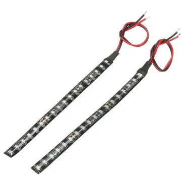 6 tommer Motorcykel Fleksibel 18 LED Blinklysindikator Lysstrimmel Amber Bright