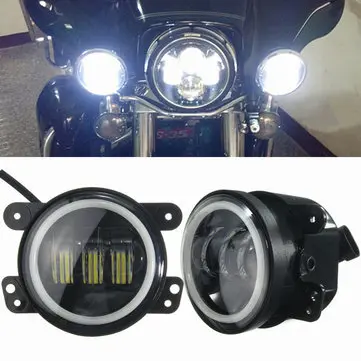 4 tommer 60W Motorcykel LED Hvidt Lys til Harley Jeep Wrangler Vandtæt