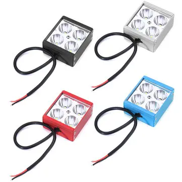 3 tommer 4LED DC12-24V 12W 2200LM Vandtætte Motorcykelforlygter Bilnetværkslys Hvidt Lys