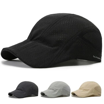 Hurtigtørrende solbeskyttelse mesh åndbare baseballkasketter lette justerbare udendørs sport cykling casual fiskeri fremadskuende kasket truckerhat