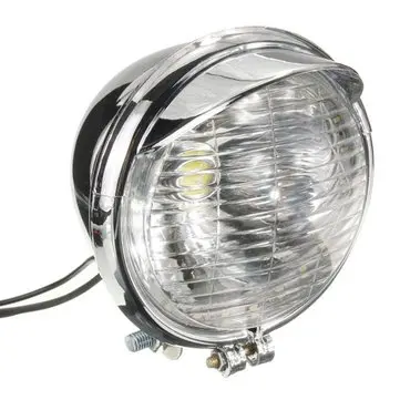 12V Universal Motorcykel 25 LED Forlygte Krom Hus