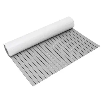 120x240cm Grå og Sort EVA-skum Faux Teak Sheet Boat Yacht Synthetic Teak Decking Pad