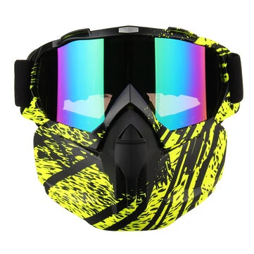 Aftagelig Hjelmhjelm Goggles Motorcykel Motocross Ski Ridning Cykling Beskytter Udendørs