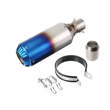 38-51mm Udstødningslyddæmper med lyddæmper Universel Motorcykel Rustfrit stål