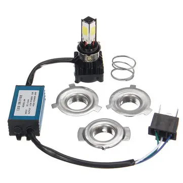 36W 3400LM COB H4 Hi/Lo LED Motorcykellygtepære Lampe H6 BA20D Motorlys