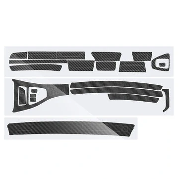 3D Matte Black Carbon Fiber Bilinteriør Dekaler til BMW E90 3-serien 2005-2013