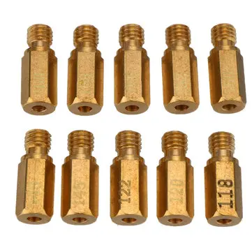 10 stk. Karburatorhovedjet Kit til Keihin OKO KOSO PE PWK Vælg størrelse 118-160