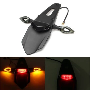 12V LED Enduro Fender Brems Baglygte Blinklygte Til Motorcykel Offroad