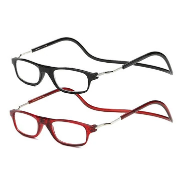 2 stk magnetiske nakkeholder lette læsebriller justerbare temple anti-fald anti-dip presbyopiske briller