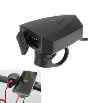 36V-100V 48V 5V 2A Styrbordets Telefon GPS USB-oplader til E-scooter Cykelmonteringsklemme