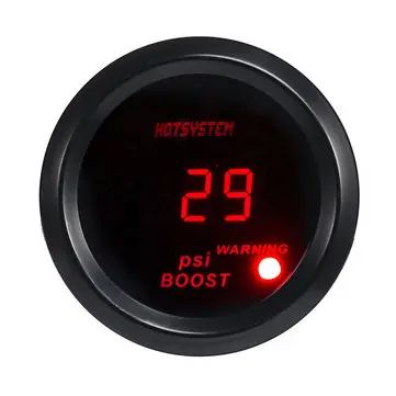 2 tommer 52mm HOTSYSTEM Digitalt rød LED Elektronisk PSI Boostmåler til Bil Auto Motor