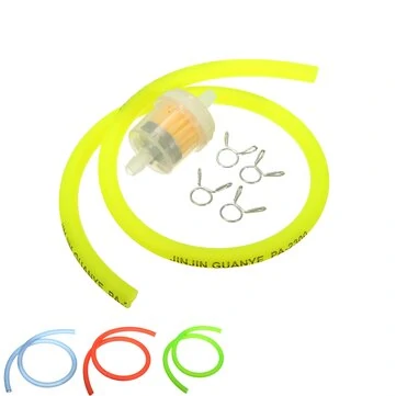 6mm Gasbrændstoffilter Benzinrørslange 4 Klips Universal Motorcykel Dirt Bike