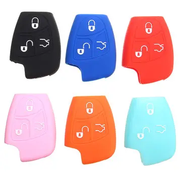Silikone 3-Knaps Bil Fjernnøgle Etui Til Benz CL500 CLK320 SLK55