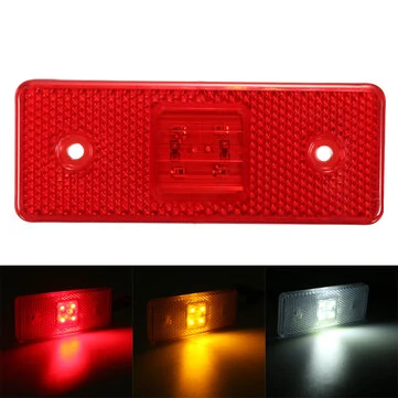 4 LED 24V Lastbil Trailer Lastbil Side Marker Light Lamp Amber White Red
