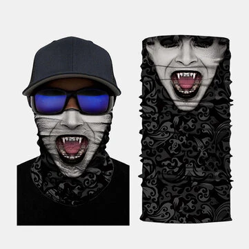 3D Digital Print Sports Variety Riding Hood Bandana Balaclava Neck Gaiter Neck Tube UV Resistent Quick Dry Letvægtsmaterialer Cykling Polyester Voksne