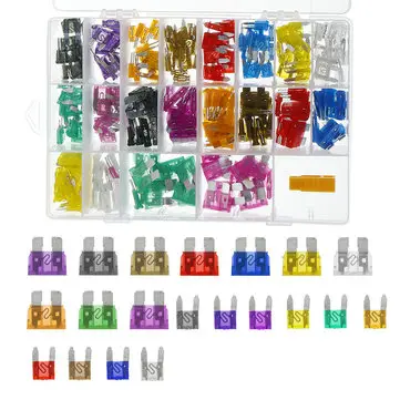 220 stk. Auto Assorterede Mini- og Standardbladssikringer ATM ATO Sikringssæt 2-35A