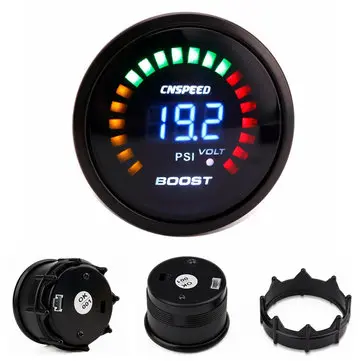 2 tommer 52mm Digital Turbo Boost/Vand/Olie Temp/Pressure/Tachometer/EGT Monitor Racing Måler