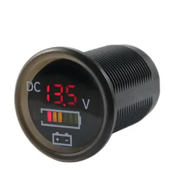 IP67 12-24V Motorbåd Rød LED Bil Digital Voltmeter Spænding Display Meter Gauge