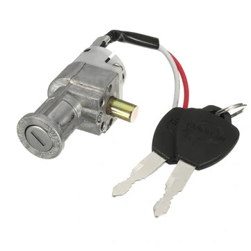 Batterioplader Mini-lås med 2 nøgler til motorcykel, elektrisk cykel, scooter og E-bike