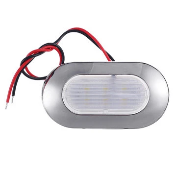 12V 6 LED 83LM Hvid Bådlampe Yacht Marine Gangvej Lampe