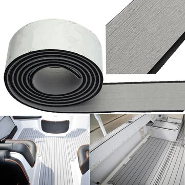 240 cm x 58 mm x 5 mm EVA Gulv Falske Imitationer Teak Grå Sort Dæk Båd Gulv Ark Pude