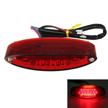 12V Motorcykel 28 LED Bremsebaglygte Nummerplade Lys Rød Lampe Universal