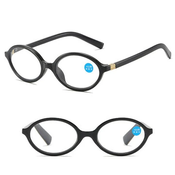 Letvægts retro små ovale læsebriller anti-blåt lys HD presbyopi briller til kvinder mænd