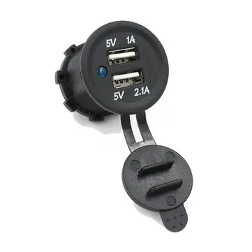 Dobbelt 12V USB-adapter til motorcykel eller bil uden stator