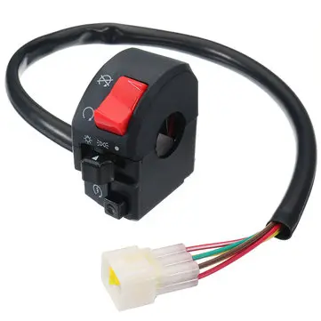 12V 7/8-tommer motorcykelstyrkontaktkontakt tændingssignallys horn højre side