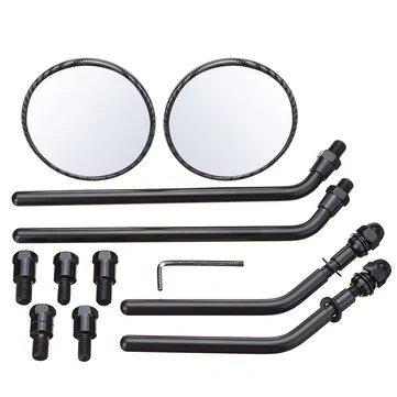 Diameter 85mm Retro Runde Bagspejle Lang/Kort Håndtag Til Harley Davidson