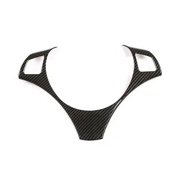 Carbon Fiber Stil Rattet Knapskive Dekoration Ramme Trim Dække Klistermærke til BMW 3-serien E90 E92 E93 2005-2012