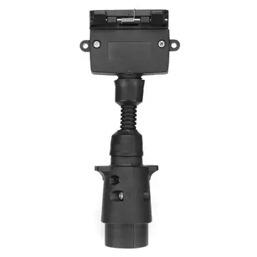 7-pin rund hun til 7-pin flad hun traileradapter Elektrisk træk konverter