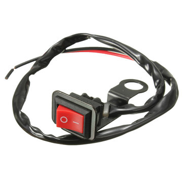 Motorcykel ATV Quad Bike Forlygte On / Off Switch Bagudspejl Wire