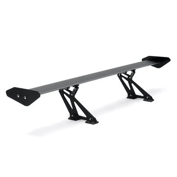 135cm Universal Racing Sports Car Bagende Bagklap Racing Wing Spoiler Aluminium Sort Justerbar GT Dobbelt Række