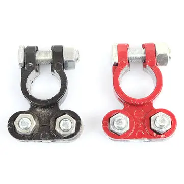 Rød Sort Bil Batteri Klip Malte Ledninger Stak Inverter Forbindelser Terminalblok