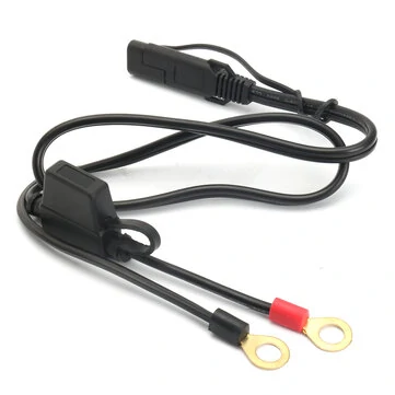 Motorcykelbatteriets terminalringe-connectorharness 12V-laderadapterkabel