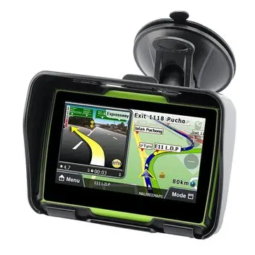 4,3 tommer Touchscreen Vandtæt Motorcykel Bil GPS Navigation NAV 8GB
